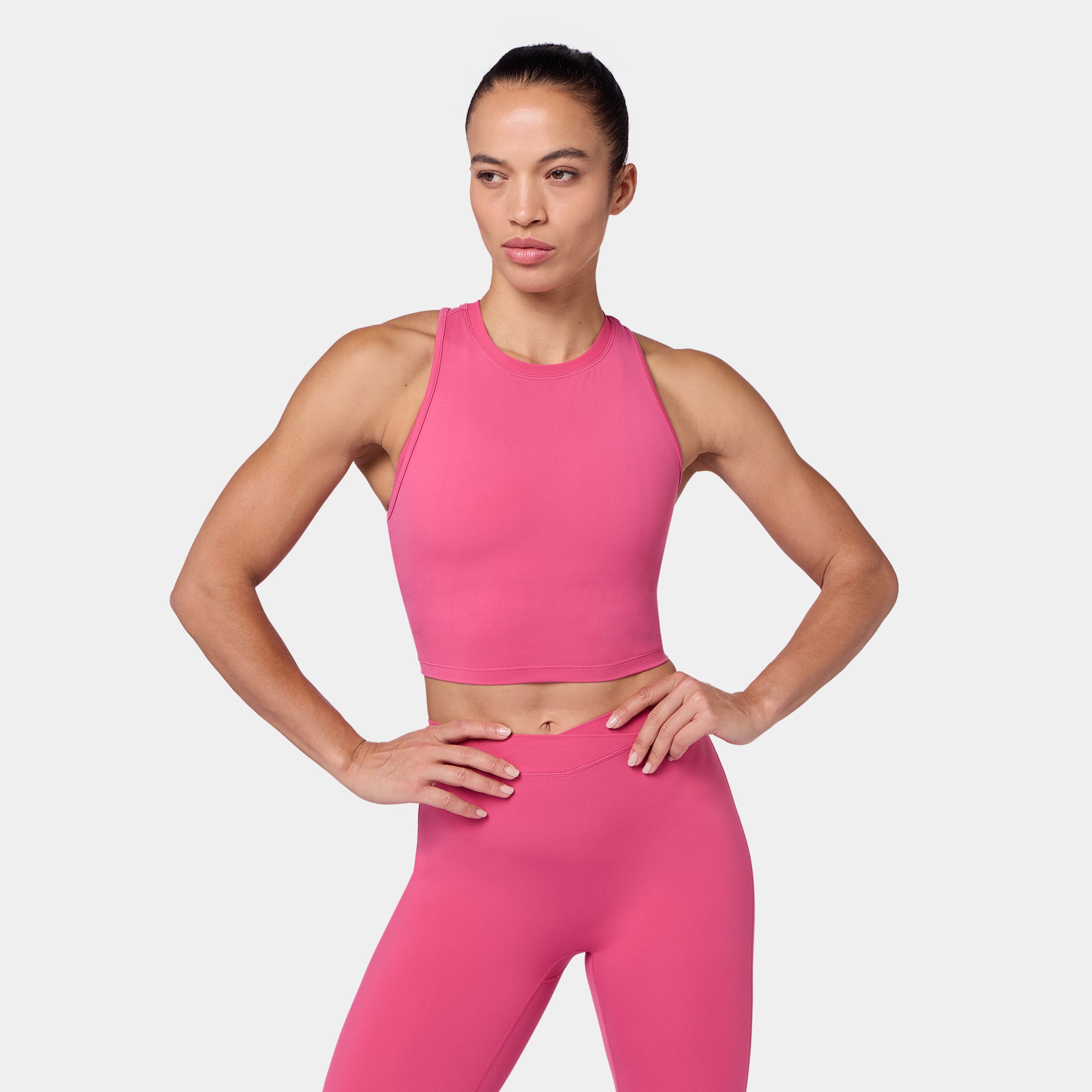 Performance Crop Tank - Carmine