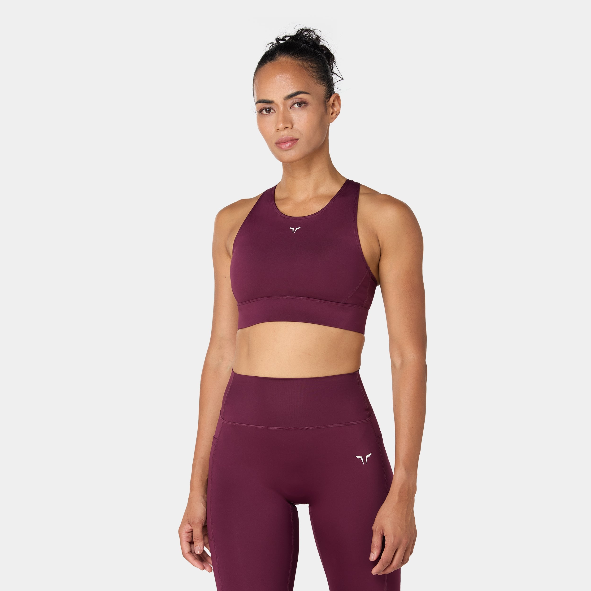 High Coverage Racer Back Bra - Fig