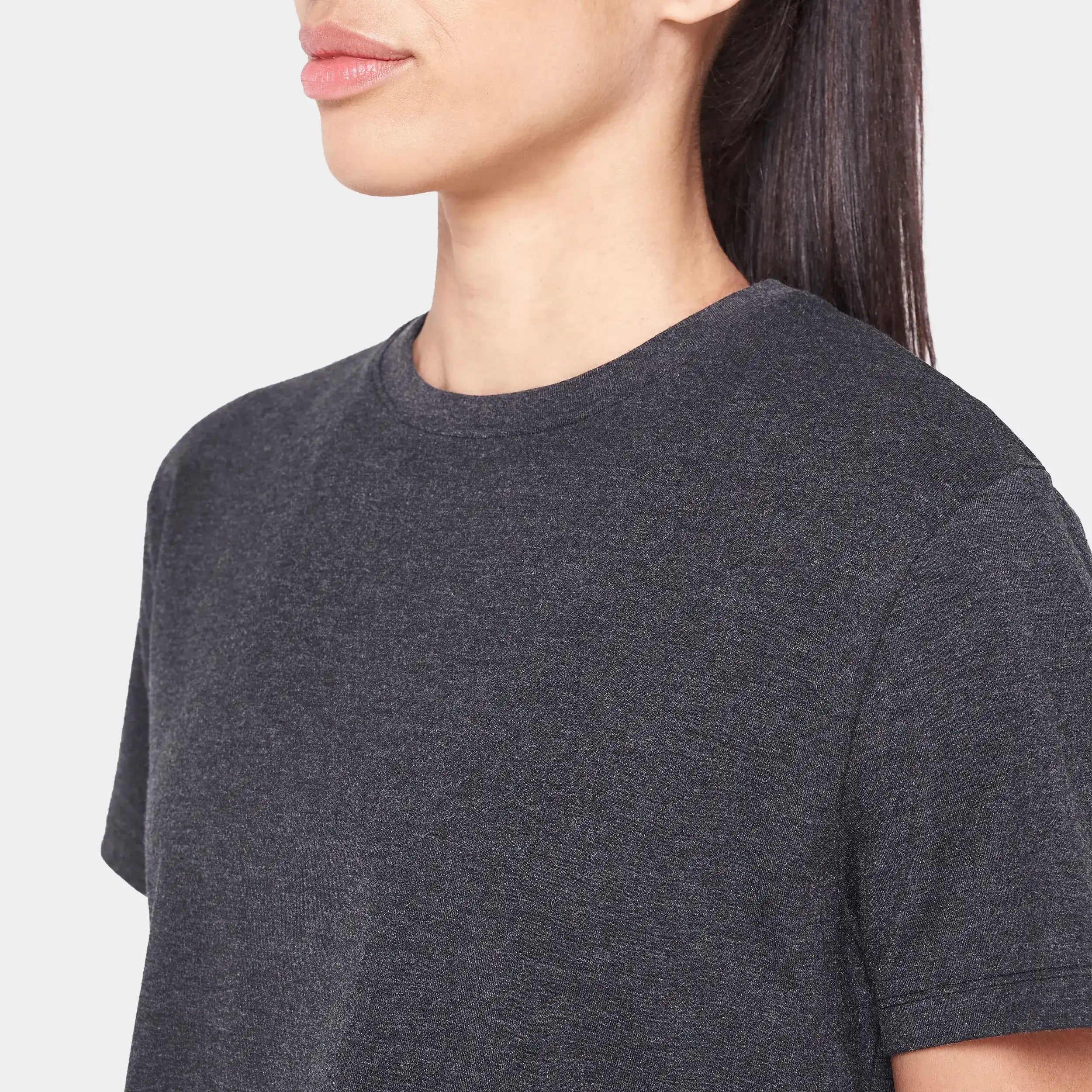 Wordmark Crop T-shirt - Black Marl