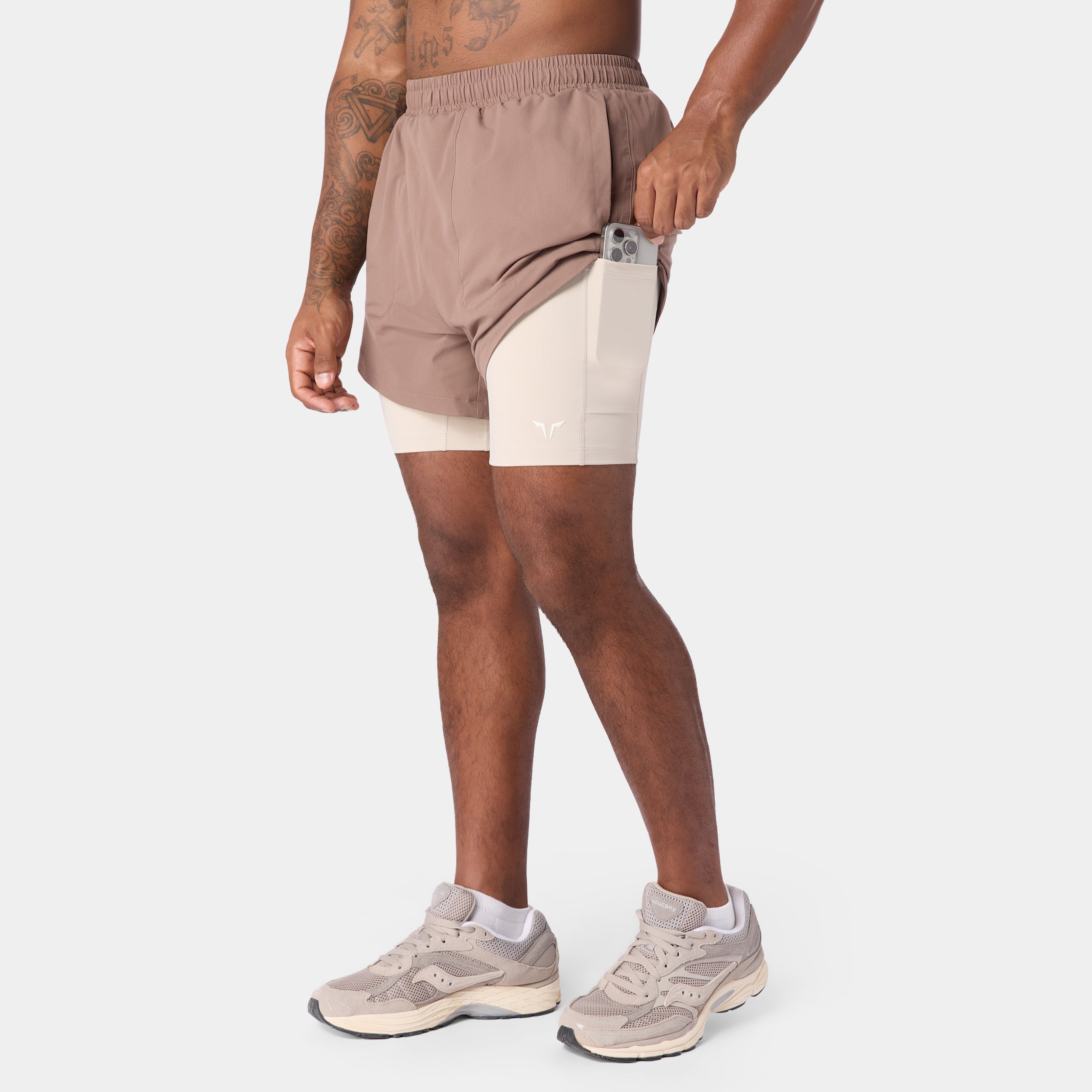 Neotech Performance 2-In-1 5" Shorts - Deep Taupe