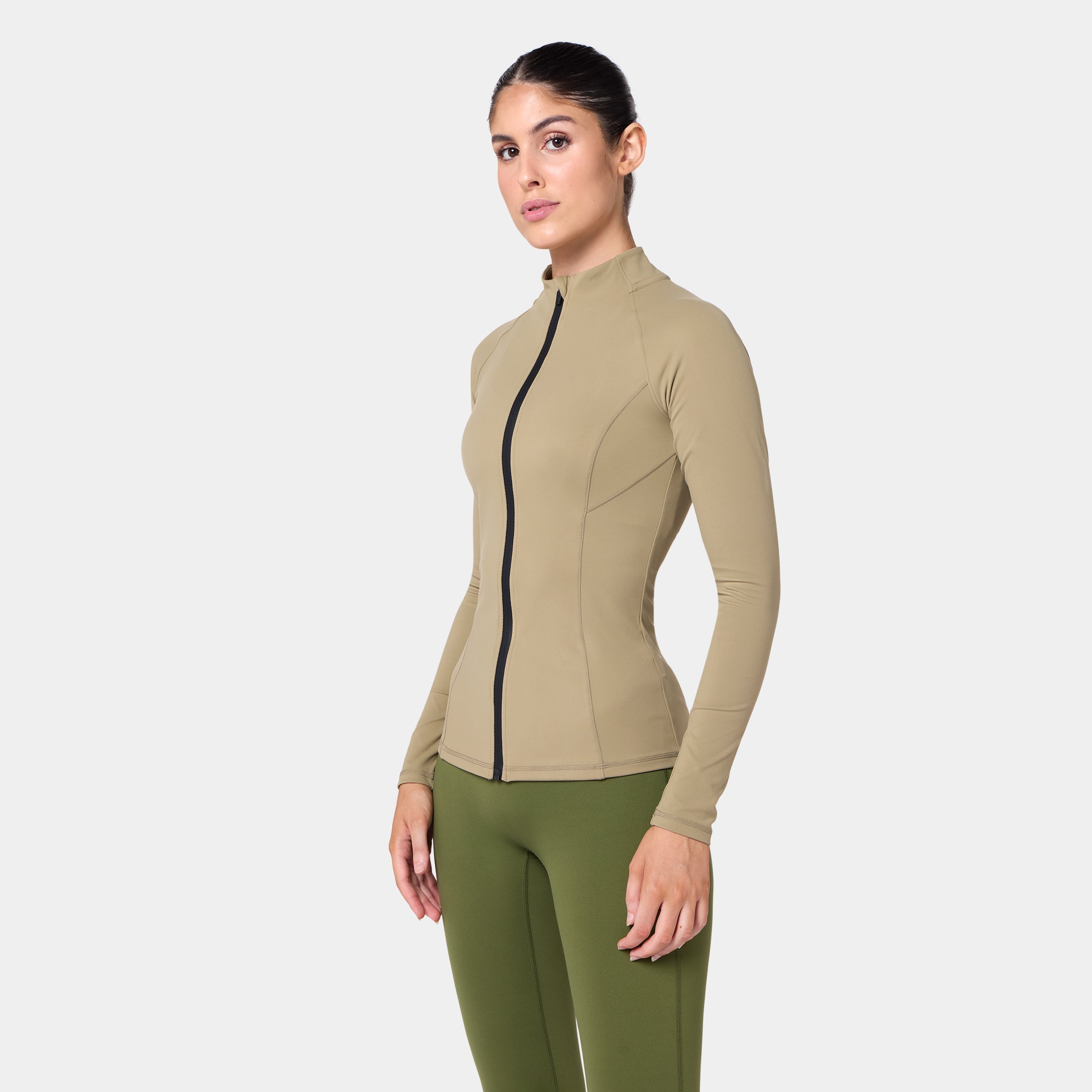 Contour Zip Up Jacket - Covert Green