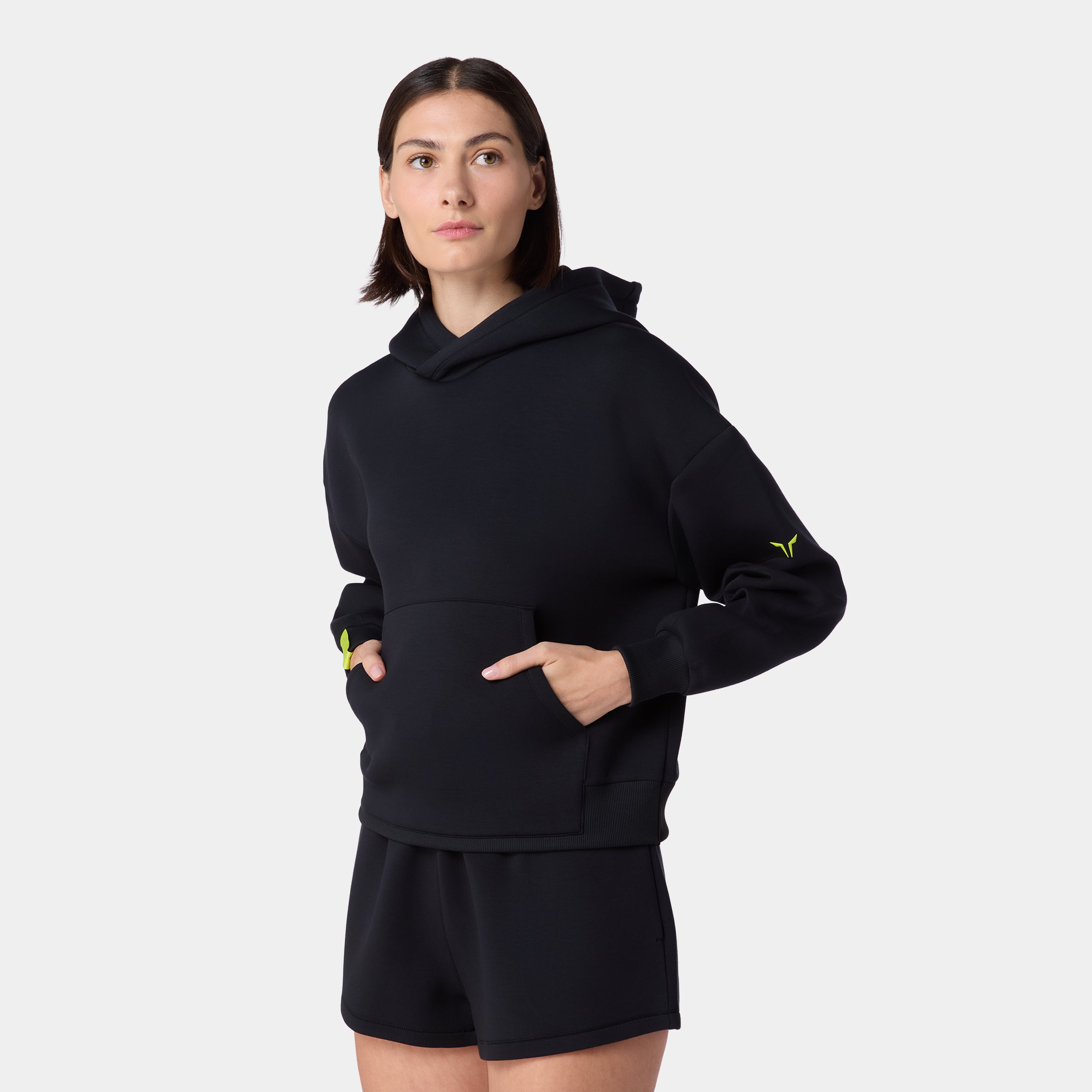 Neotech Spacer Crop Hoodie - Black