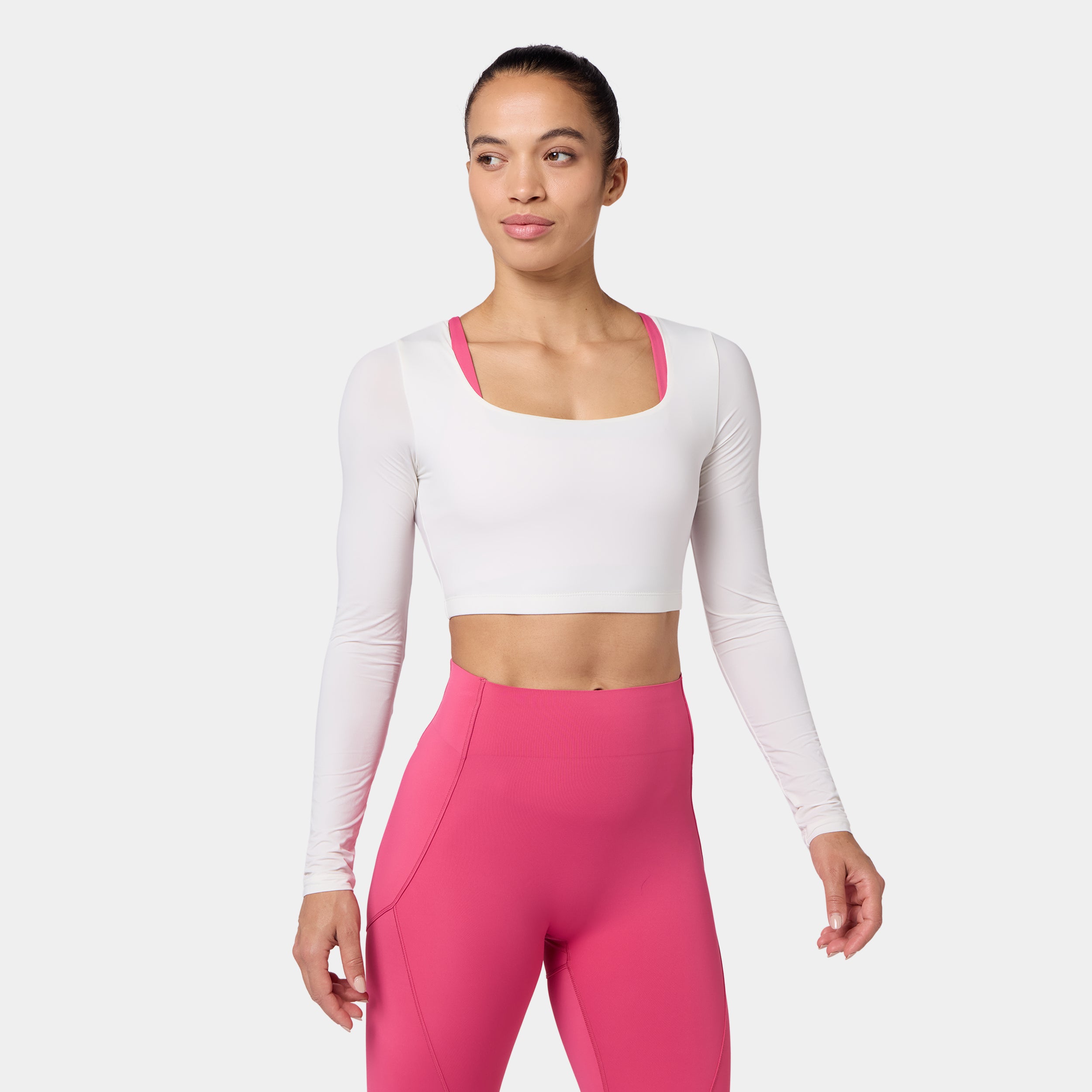 Warrior Crop Top - Pearl White