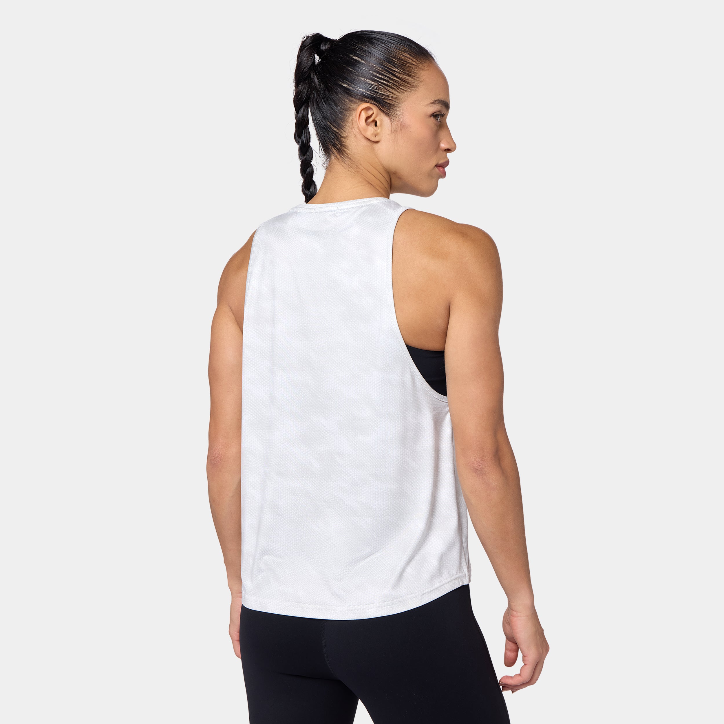 Performance Tank - Pearl White Sandstorm Print