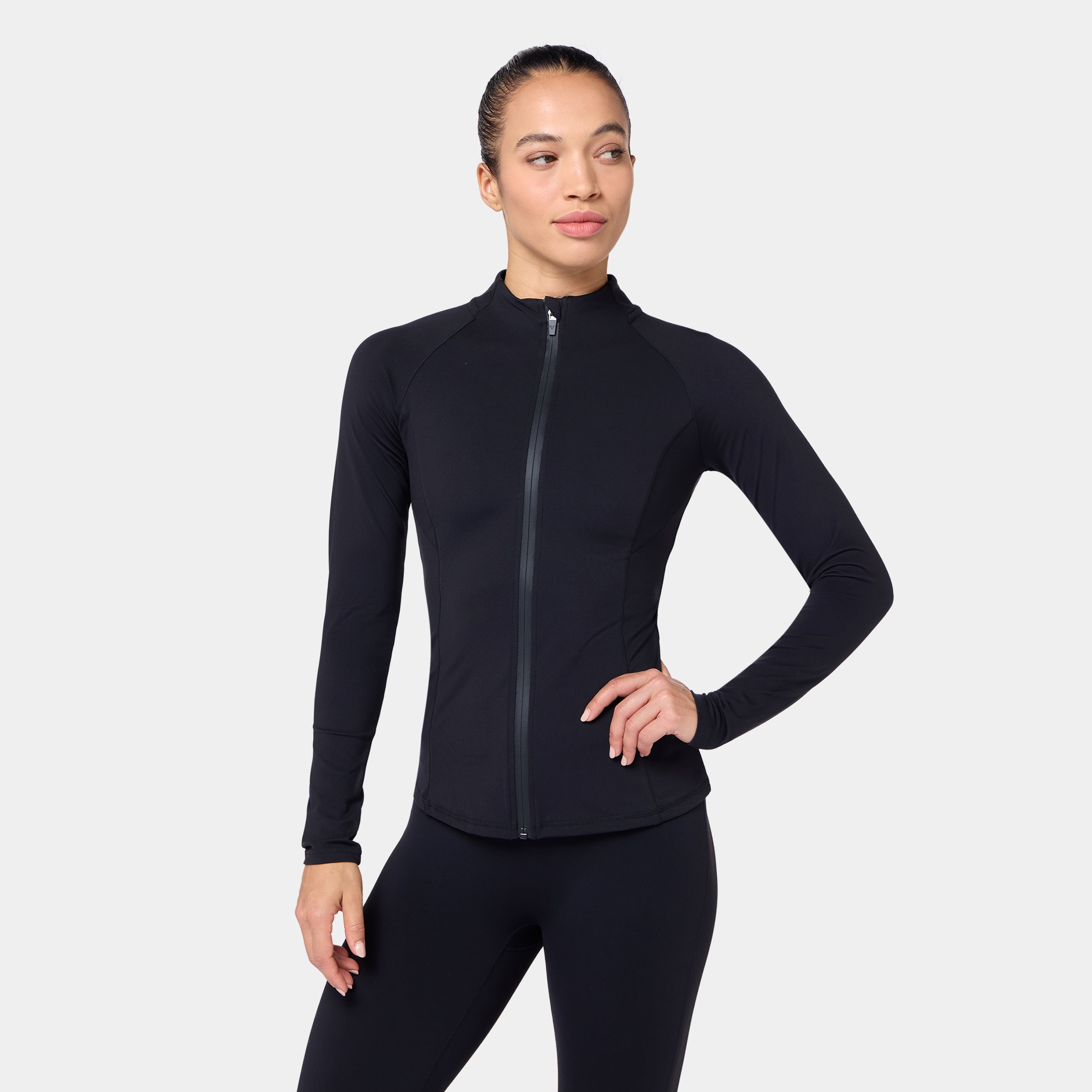 Contour Zip Up Jacket - Black