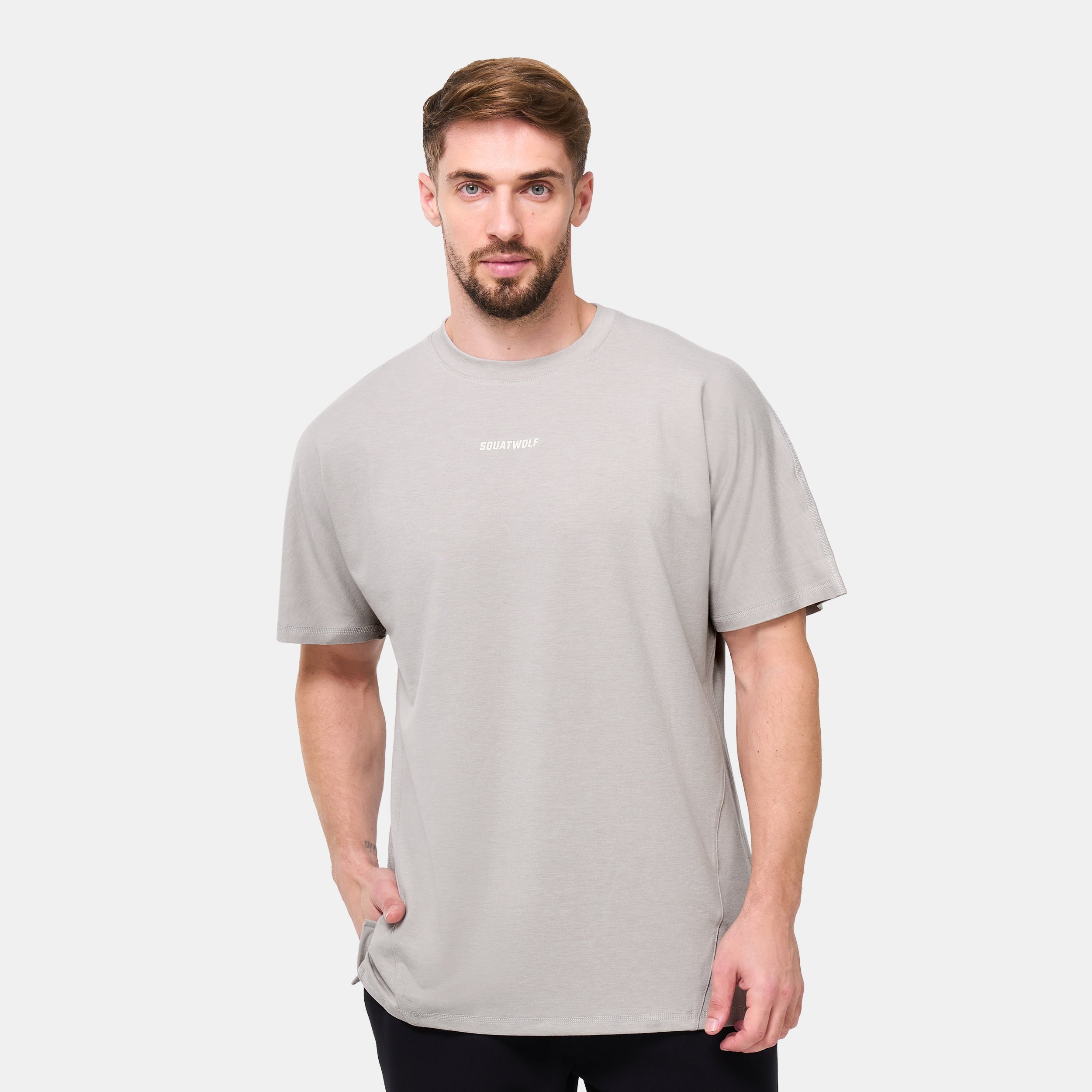 Oversized Pump Cover T-shirt - Paloma Grey Marl