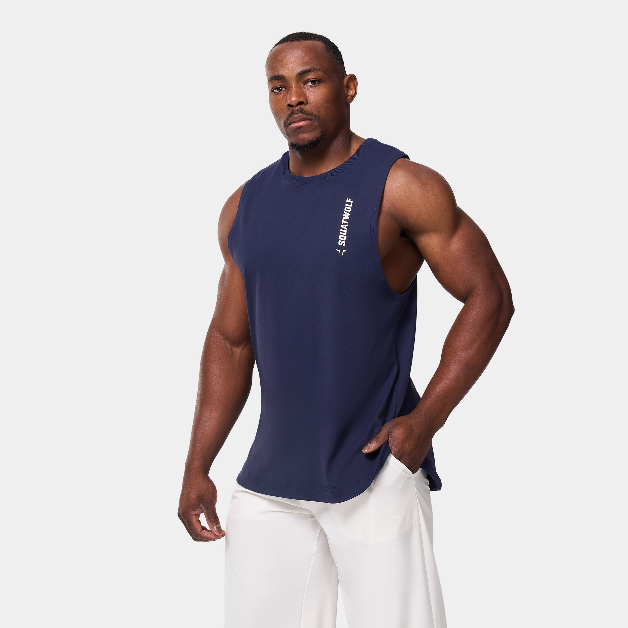 Warrior Cut Off Stringer 2.0 - Navy