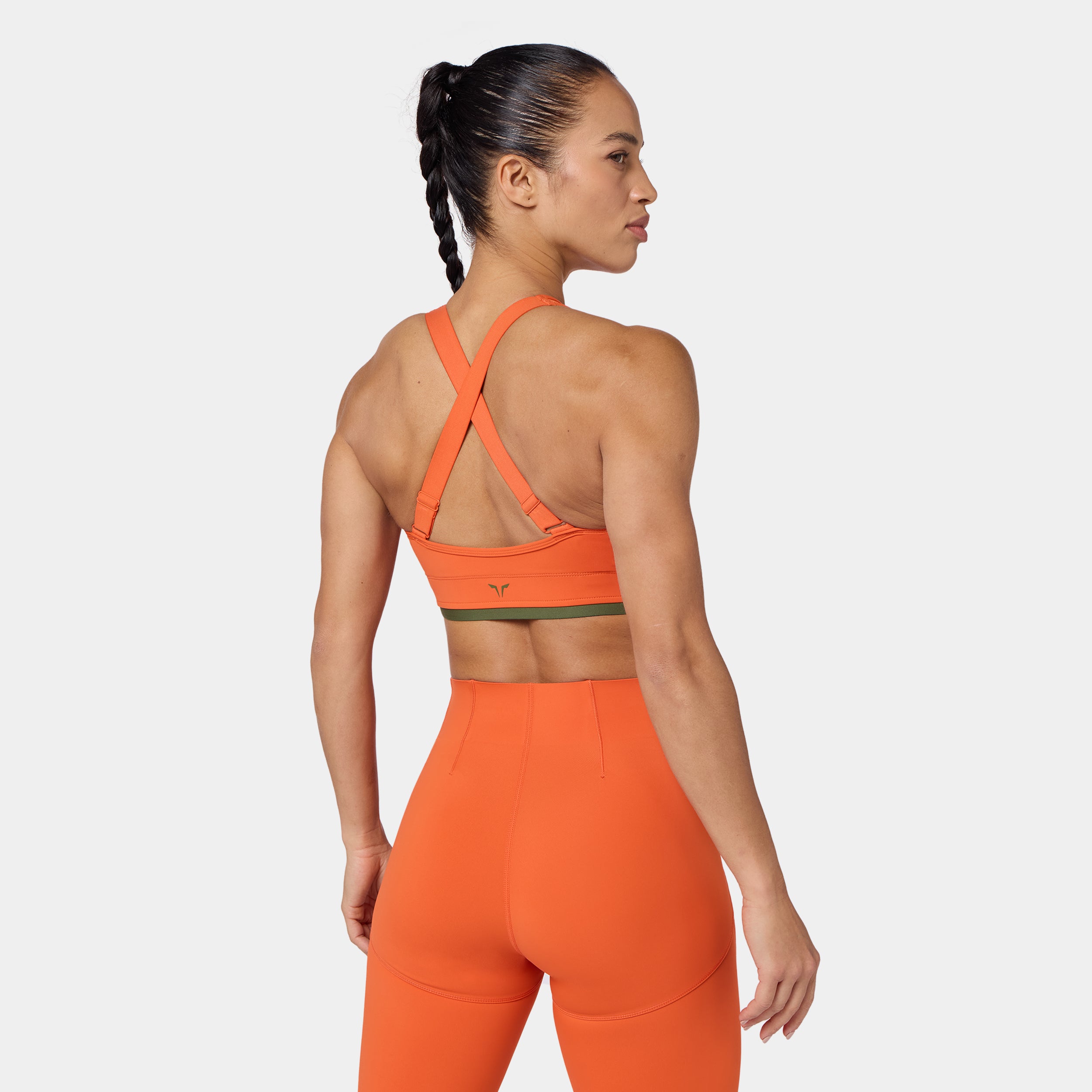 Zip Up Adjustable Cross-Back Bra - Koi